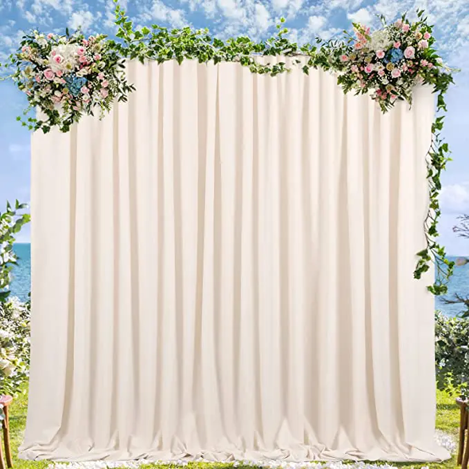 ivory backdrop curtains